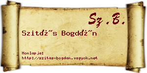 Szitás Bogdán névjegykártya